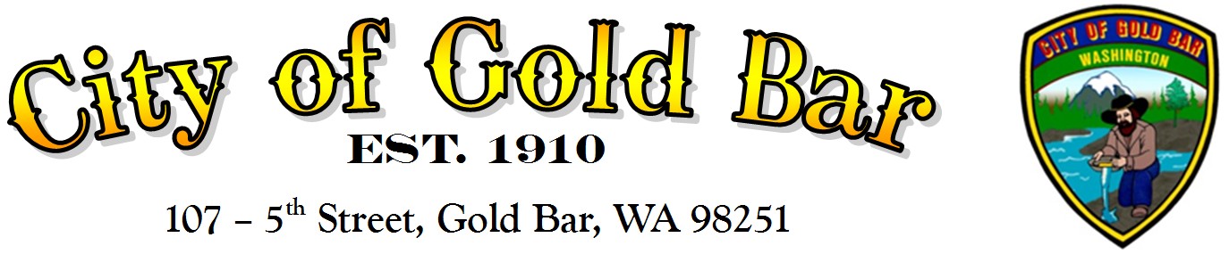 City of Gold Bar est. 1910 Logo